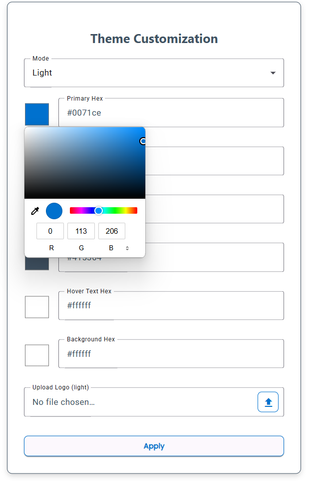 Theme Picker